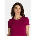 thumbnail image 4 of Time and Tru Maternity Tee with Short Sleeves for Women, Sizes S-XXL, 4 of 5