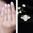 thumbnail image 4 of Rosec Jewels IGI Certified 3 Carat Lab Grown Diamond Oval Engagement Ring - E-VS1 Quality - Diamond 3 Stone Ring for Women, 925 Sterling Silver, US 4.00, 4 of 9