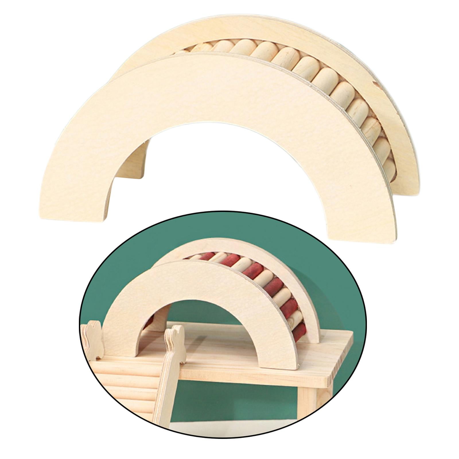 Hamster Bridge Ladder Rodents Natural Wooden Bridge Chew Toys Climbing