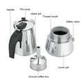 thumbnail image 5 of Stainless Steel Stovetop Moka Pot Espresso Maker Percolator Portable Italian Cuban Coffee Maker for Big Family Home Office Camping, Work with Gas Electric Ceramic Stovetop 100ml, 5 of 9