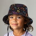 thumbnail image 3 of ACCEHUT Kids Polyester Bucket Hat Cartoon Pattern Sun Protective Hat for Boy, 3 of 5