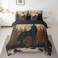 thumbnail image 2 of Homewish Rustic Wolf Animal Twin Bedding Sets 7-Piece, Woodland Wildlife Bedding Comforter Set, Countryside Theme Reversible Sheet Sets, Microfiber Bedroom Decor, 2 of 7