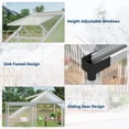 thumbnail image 3 of 6x4 FT Greenhouse Kit for Outdoors – Durable Aluminum Frame, Sliding Lockable Door, Adjustable Roof Vent, Gutter System, Easy Assembly–Original Color, 3 of 9