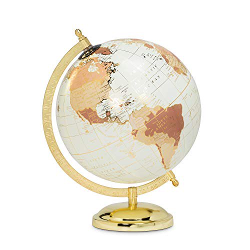 Abbott Collection 57-LATITUDE-16 Globe sur Pied, Ivoire/pêche