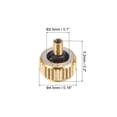 thumbnail image 2 of Uxcell 2Pack 5x4.5mm Watch Crown Parts, Stainless Steel Flat Head Long Stem Watch Crown 2.5mm ID Gold Tone, 2 of 6
