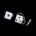 thumbnail image 4 of 100 paquetes de reparación de la parte inferior del cajón del cofre de los muebles, cuñas de reparación, sujetador de soporte de código de ángulo de plástico con tornillos, blanco Ormromra WRMH-945, 4 of 4