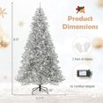 thumbnail image 3 of Costway 8 FT Snow-flocked Artificial Christmas Tree with 81 Sphere Lights 450 LED Lights, 3 of 10