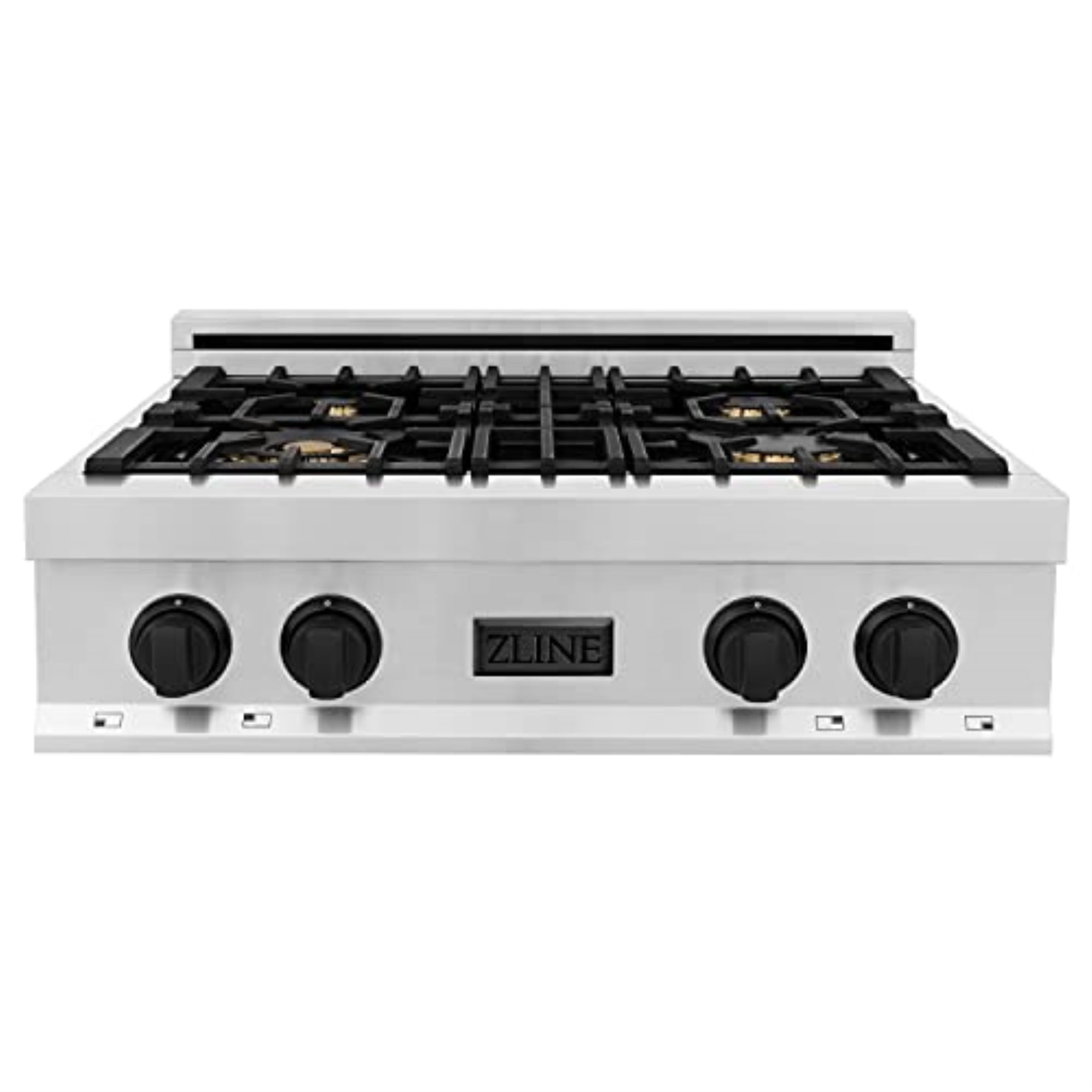 ZLINE 30 in. Autograph Edition Rangetop in Stainless Steel with Matte Black Accents (RTZ-30-MB)