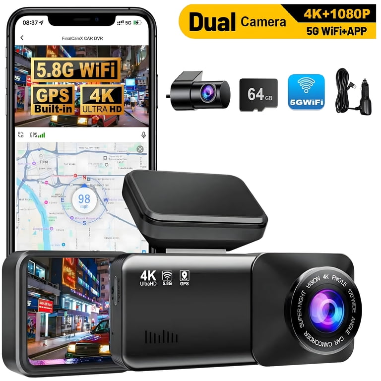Yezivo 4K Front and 1080P Rear Dual Dash Cam with Night Vision photo 5