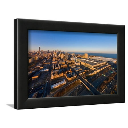 Elevated view of McCormick Place, Lake Michigan, Chicago, Cook County, Illinois, USA Framed Print Wall (Best Places In Chicago For Photography)