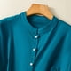 thumbnail image 4 of Camisetas para mujer,Camiseta de verano de manga larga con cuello redondo para mujer, cómoda y casual, color liso, corte regular, para casa o el trabajo, sopatenor, 4 of 8