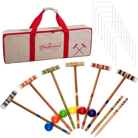 Budweiser 24-Piece 6-Player Croquet Set, Complete Game