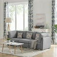 thumbnail image 2 of Bowery Hill Contemporary Gray Linen Fabric Sofa Couch with Pillows, 2 of 3