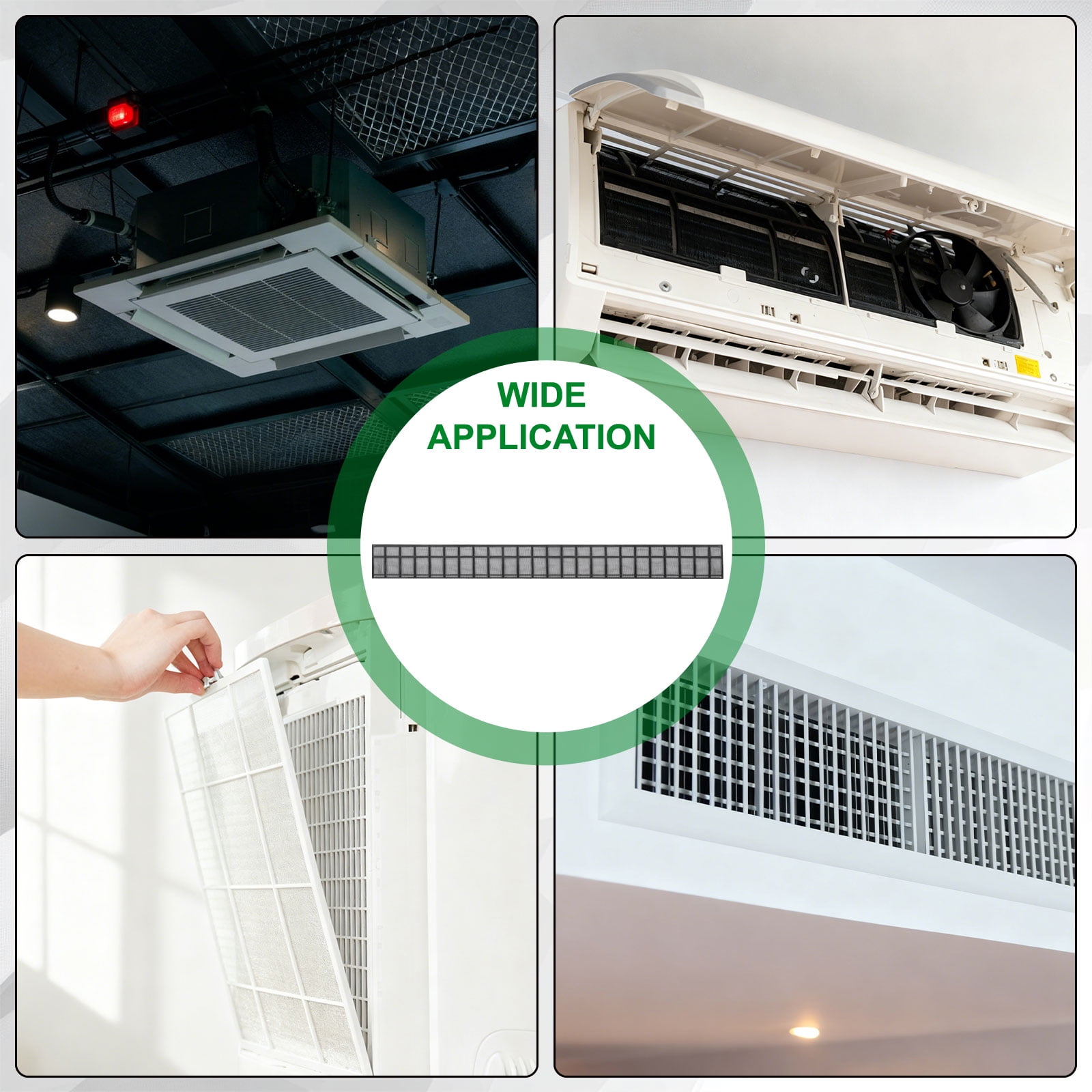 Uxcell Room Air Conditioner Filters Replacement (47" x 4.7") - Air Filter Replacement Parts Nylon Air Filter Screen Mesh Sheet for Home/Air Conditioning