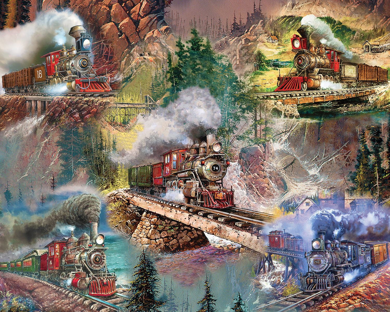 The House Of Puzzles All Aboard Unusual Pieces 500 PIECE JIGSAW PUZZLE 