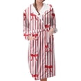 thumbnail image 1 of Jindong Robes en Peluche pour Femmes Robe en Polaire Longue Chaude Peignoir de Bain Veste de Détente Imprimée Robe de Confort Robes pour Femmes, 1 of 5