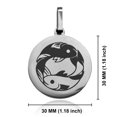 thumbnail image 2 of Stainless Steel Pisces Zodiac (Two Fishes) Round Medallion Keychain Circle Ring, 2 of 2