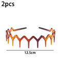 thumbnail image 1 of Set of 2 Black Plastic Sharks Tooth Hair Comb Headband, 1 of 4