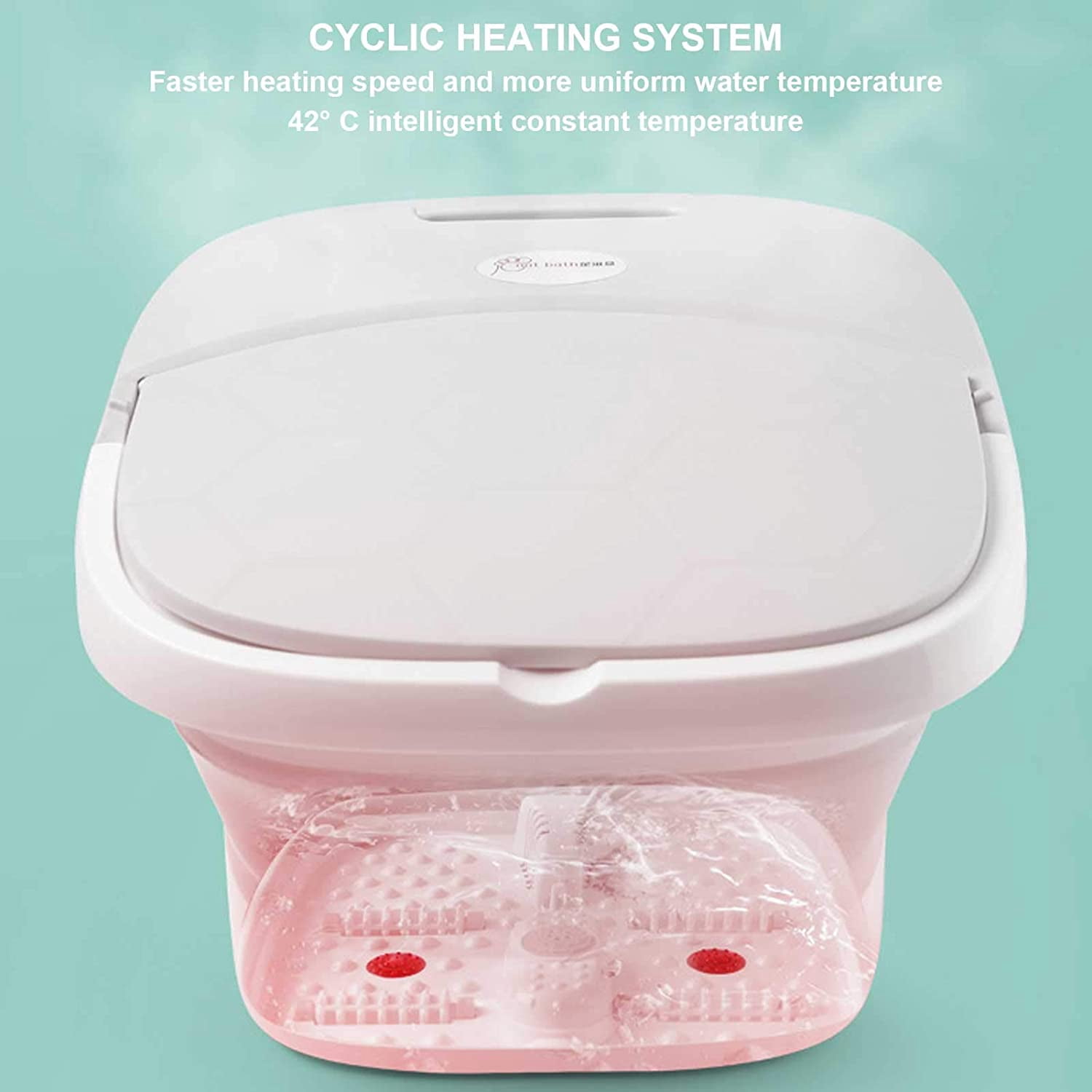 Foot Spa Massager Wireless Remote Control Folding Portable Foot Bath Electric Massage Constant Temperature For House Outdoor