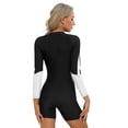 thumbnail image 2 of vastwit Womens One Piece Bathing Suit Stretchy Shorty Wetsuit Swimsuit Athletic Surf Swimwear Black XL, 2 of 7