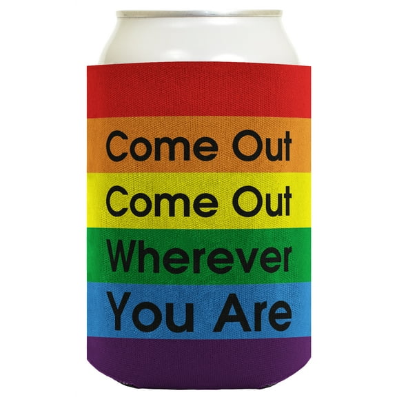 ThisWear Pro Gay Rights Coolie Come Out Wherever LGBT 2 Pack Can Coolie Drink Coolers Coolies Rainbow