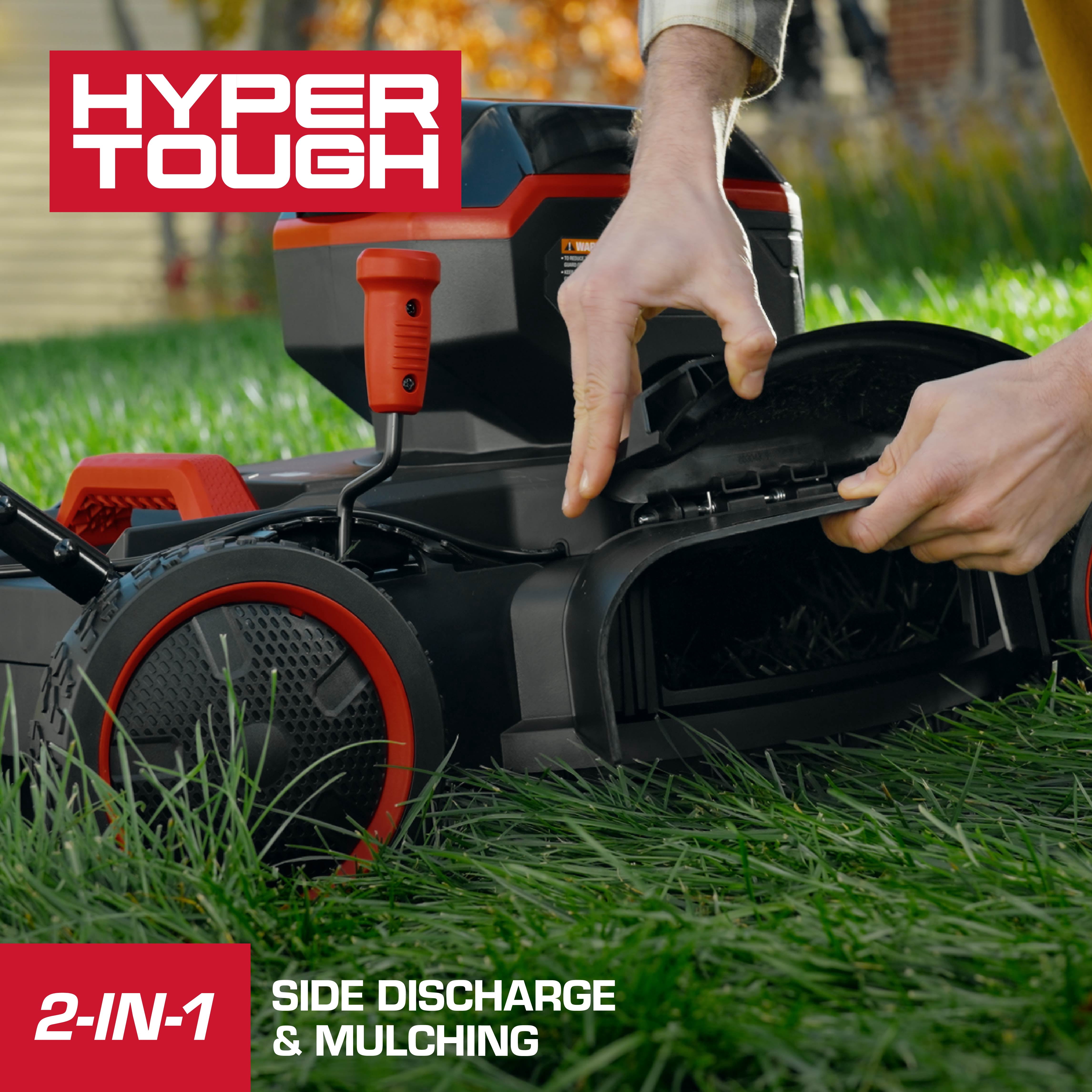 Hyper Tough 20V 18-inch Side-Discharge Lawn Mower, HY5601050516019