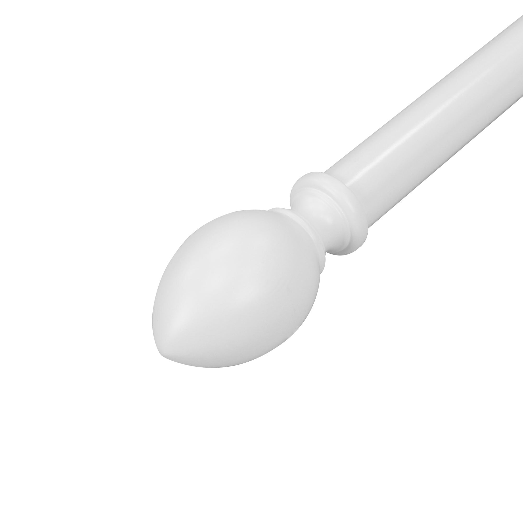 Lumi Mix & Match 1-3/8 in. Wood Single Smooth Curtain Rod, White, 8FT (2-Piece 4FT Rod)