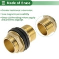 thumbnail image 3 of Conector de rosca externa doble de latón de 1" macho con junta 2.17" 1 Pc, 3 of 7