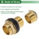 thumbnail image 3 of Conector de rosca externa doble de latón de 1" macho con junta 2.17" 1 Pc, 3 of 7