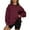 Wine, variant on Kovlvoll Crewneck Sweatshirts Women Long Sleeve Side Split Loose Casual Solid Color Fall Oversized Pullover Tops