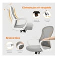 thumbnail image 3 of Zocalo Silla Ergonómica de Oficina y Gamer Giratoria 360°, con Altura Regulable, Respaldo Reclinable, Soporte Lumbar y Tapizado de Malla Transpirable, Uso para Oficina y Hogar, 3 of 7