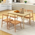 thumbnail image 4 of Gymax 48'' Rectangular Wooden Dining Table for 4 People w/ Rubber Wood Legs Farmhouse Natural, 4 of 10