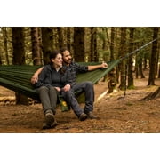 Slumberjack Western Woods 1 Person Hammock with Tree Saver Straps, Green, 110in x 50in