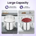 thumbnail image 6 of 304 Stainless Steel Airtight Canister, 6L/1.6gal Metal Kitchen Cereal Container Canisters Bucket Food Storage Container with Lid and Locking Clamp for Rice, Flour, Grain, Coffee Bean, 6 of 9