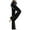 Black, variant on Women's Plus Size Velvet Flare Leg Yoga Pants with Drawstring Waist, Elegant Draping Casual Trousers Comfortable Solid Color Lounge Pants S-3XL