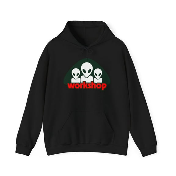 Alien Workshop 3 Aliens Black Retro Skateboarding Hoodie Design - L / Black