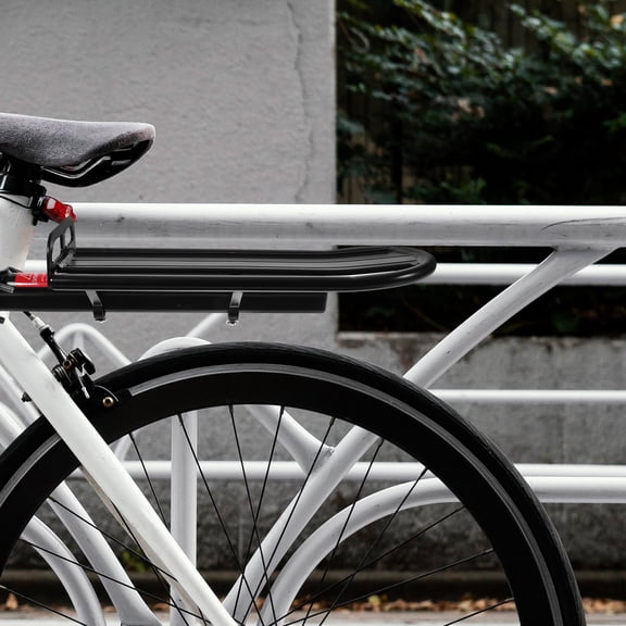 Aluminum Bike Rear Pannier Rack Carrier with Quick Release, Seatpost Mount Cycling Cargo Rack for Luggage and Gear Transport