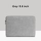 thumbnail image 1 of Funda para computadora portátil de cuero, impermeable, bolsa para computadora portátil con cremallera, funda para computadora a prueba de golpes, gris, 15.6 pulgadas Vogacara EL002886-09, 1 of 2