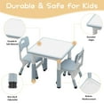 thumbnail image 4 of TROPOW Toddler Table and 2 Chairs Set with Graffiti Desktop,Height Adjustable Kids Table and Chairs Set,Non-Slip Legs,Kids Activity Table for Home,Nursery,for Age 2-10,Christmas Gifts for Kids, 4 of 9