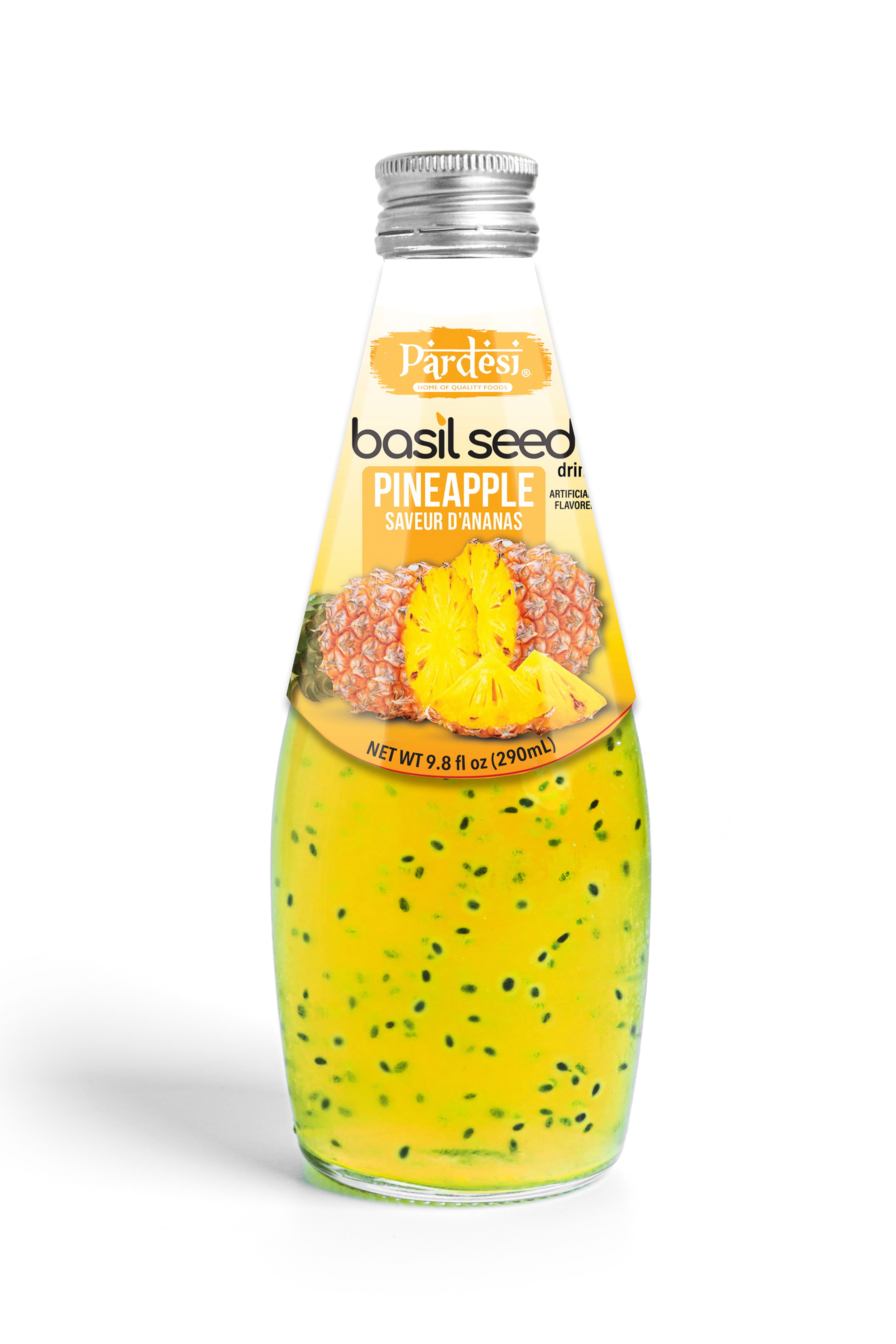 PARDESI Basil Seeds Juice Drink 9.8 FL OZ (290 mL) Made with Real