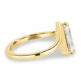 thumbnail image 5 of ESTE ORIGIN 2.20Ct Lab Diamond Pear Solitaire Ring with Curved Band in 14K Yellow Gold for Women's, 5 of 8