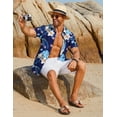 thumbnail image 2 of Camisa COOFANDY de manga corta con botones hawaiana para hombre, 2 of 7