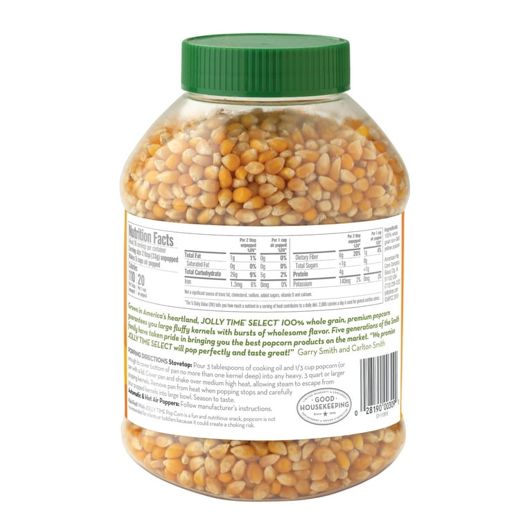 Jolly Time Select Premium Large Kernel Yellow Popcorn, 30 oz