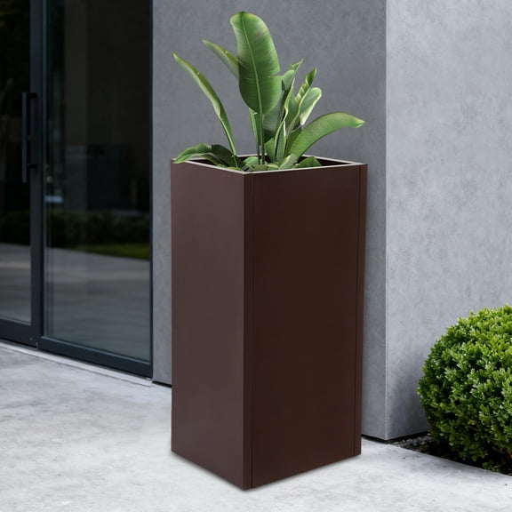 Heavy Duty Planter Box for Outdoor Plants, Tall Metal Planter Box, Rectangular