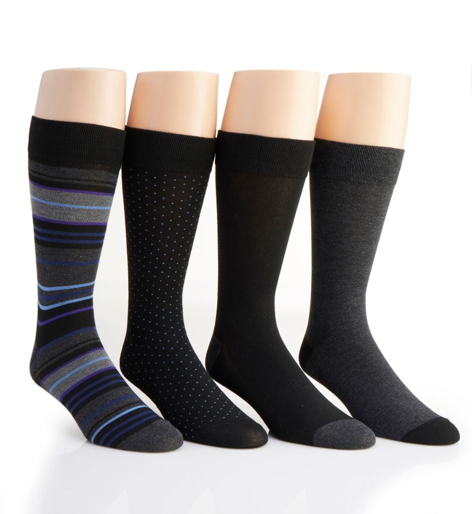 7 Pack Van Heusen Mens Moisture Control Comfort Dress Socks With Reinforced Heel And Toe 
