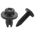 thumbnail image 1 of 50pcs 6mm Plastic Push Type Rivet Bumper Pin Clips,50(+/-2%) x Plastic Rivet Fastener,Black, 1 of 5