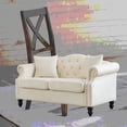 thumbnail image 2 of Modern Grey Velvet 2-Seater Chesterfield Sofa for Living Room (57"), 2 of 12