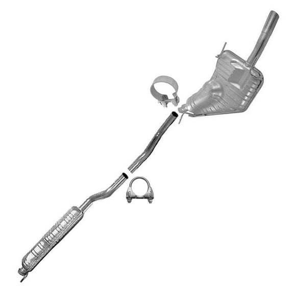 Resonator Pipe muffler tailpipe Exhaust system compatible with: 1999-2009 saab