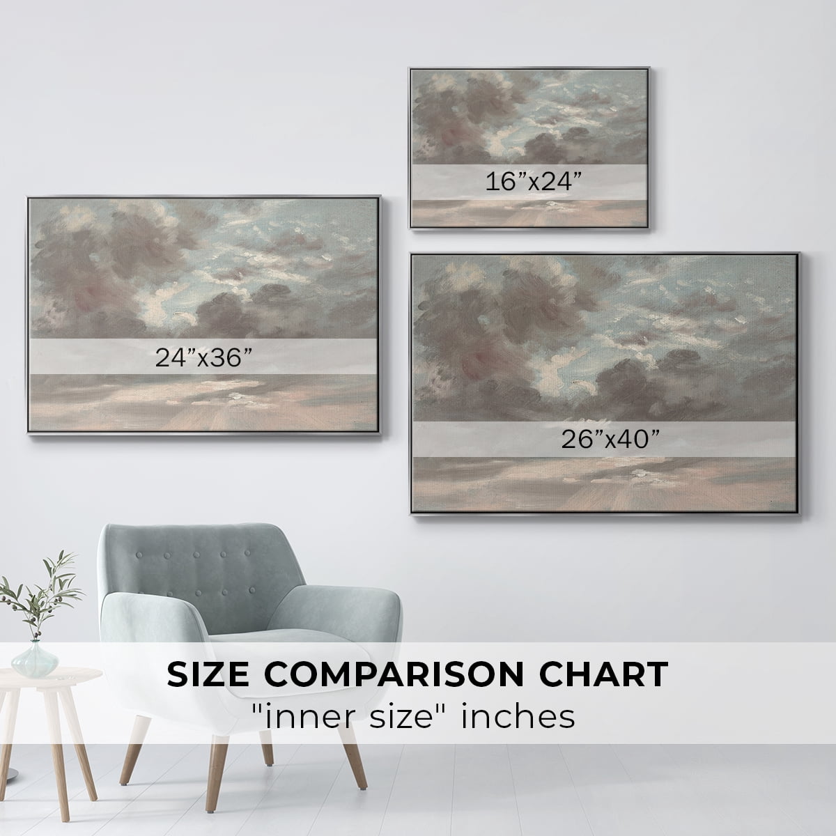 Vintage Landscape-CCXXXV By Wexford Home Framed in Silver Wood Gallery Wrapped Canvas 17 in. x 25 in.