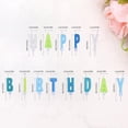 thumbnail image 2 of Happy Birthday Letter Candles, 13 Colorful Alphabet Cake Candles with Bold Letters Wax Cake Topper Set for Birthday Party Decorations & Celebration (Blue Green), 2 of 7